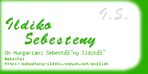 ildiko sebesteny business card